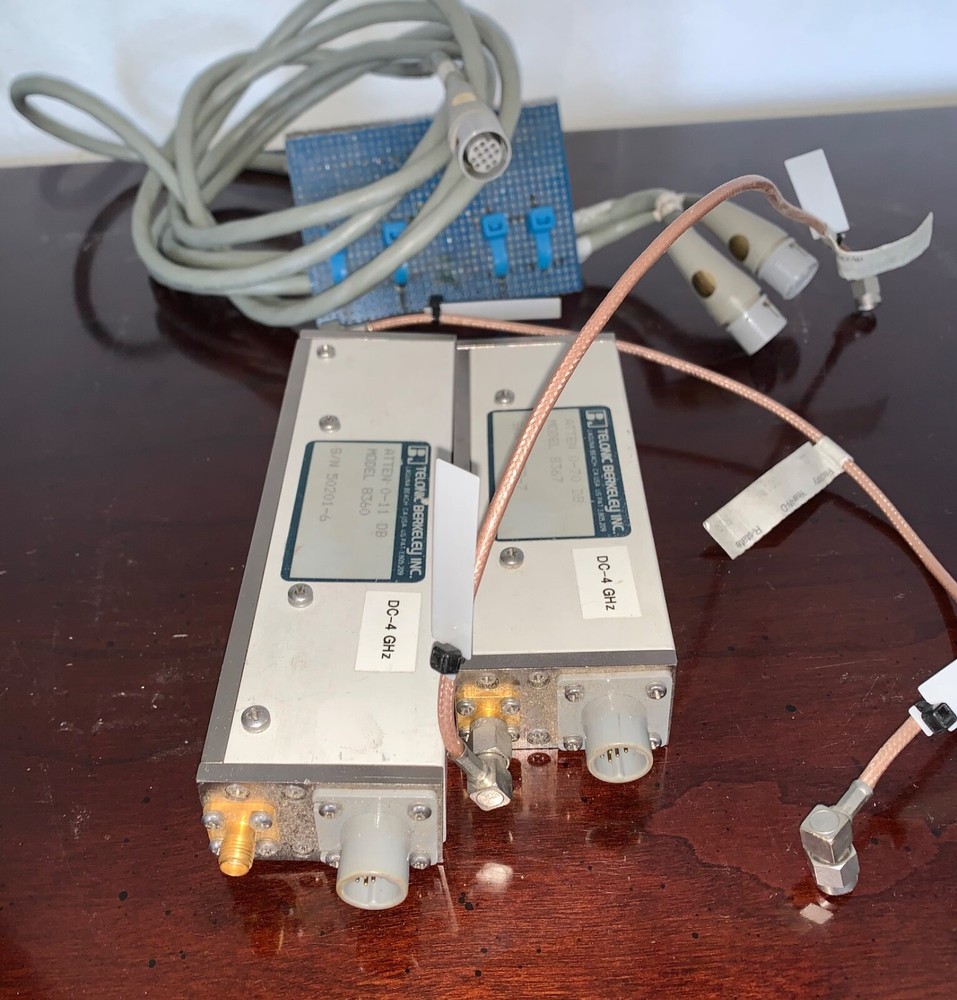 (2)Telonic Berkeley 8360 & 8367 Programmable Attenuators with Cables