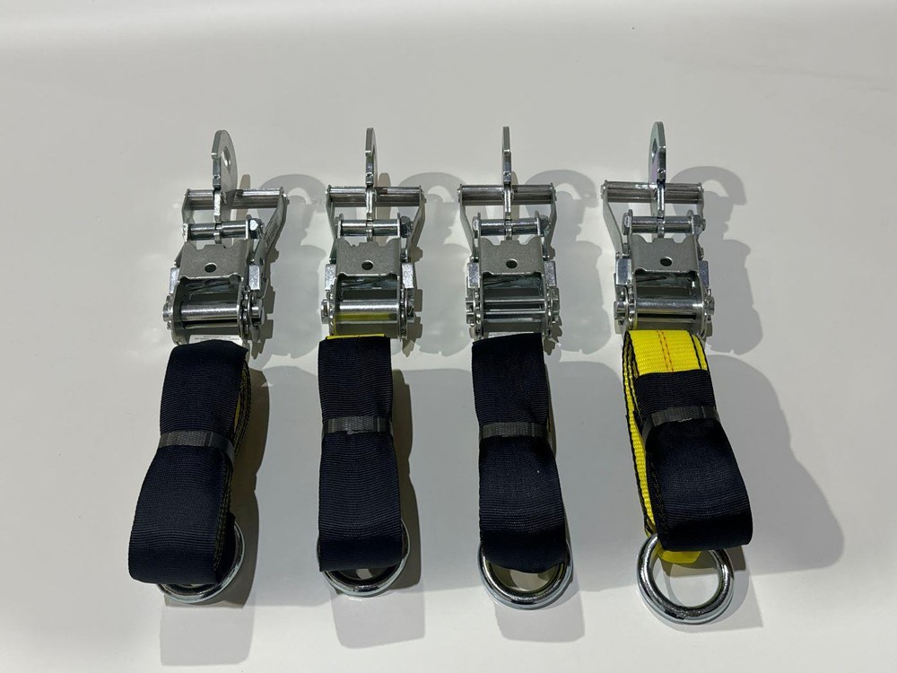 2"X144" Wheel Auto Tie-Down with Ratchets 4 Pack