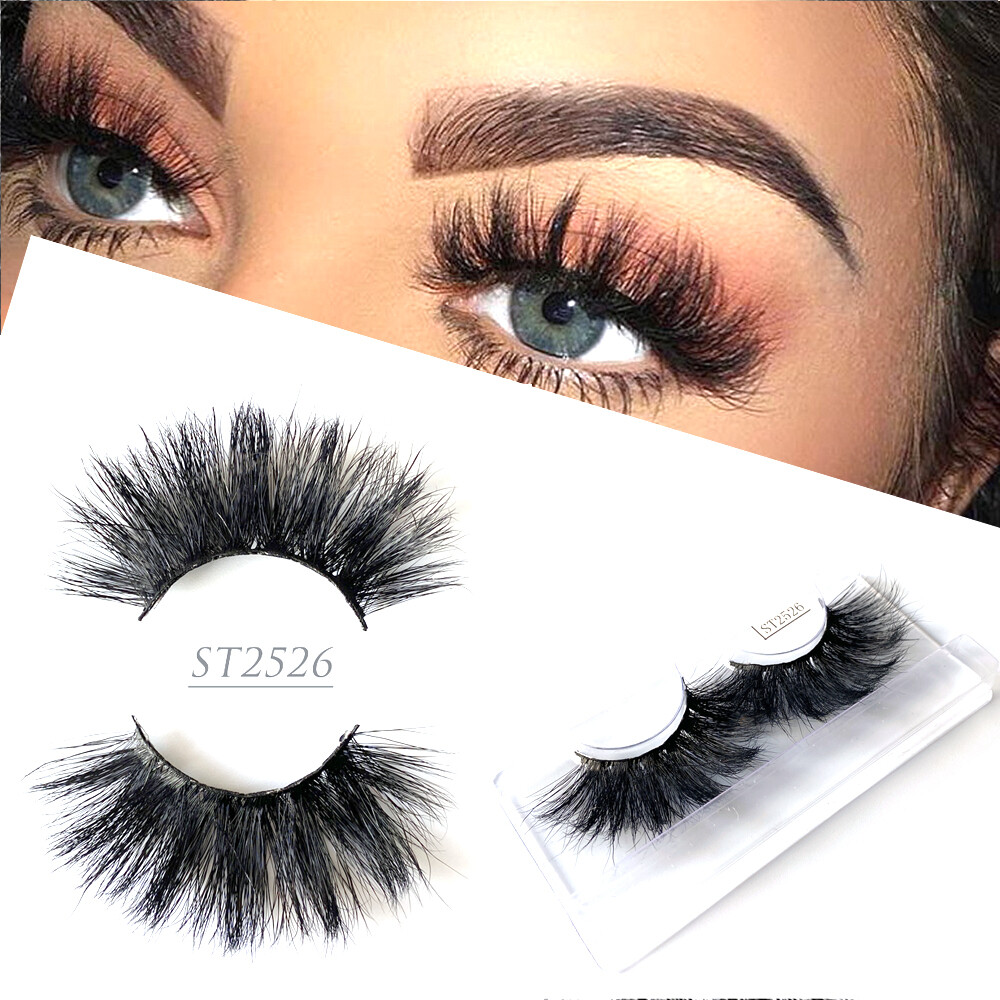 US 3D Real Mink Lashes Thick Fluffy Wispy Dramatic Look False Eye Lashes 1 Pair