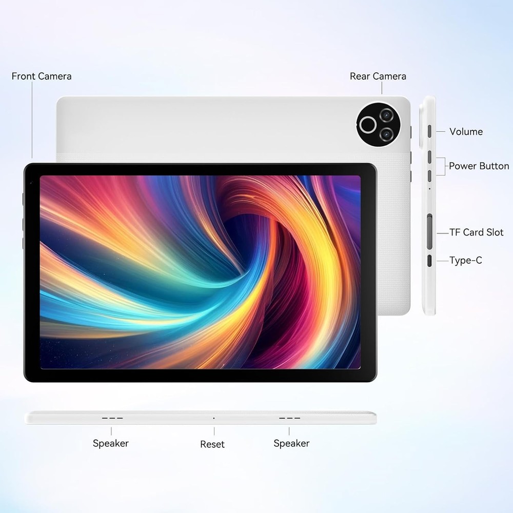 10.1 inch Android 14 Tablet 20+64GB Touchscreen Hexa-core Processor Wi-Fi IPS