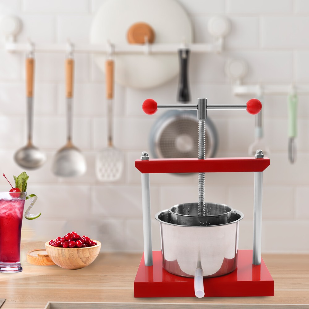 Cheese Tincture Herb Fruit Wine Manual Press 0.8 Gal Power Ball Handle for Juice