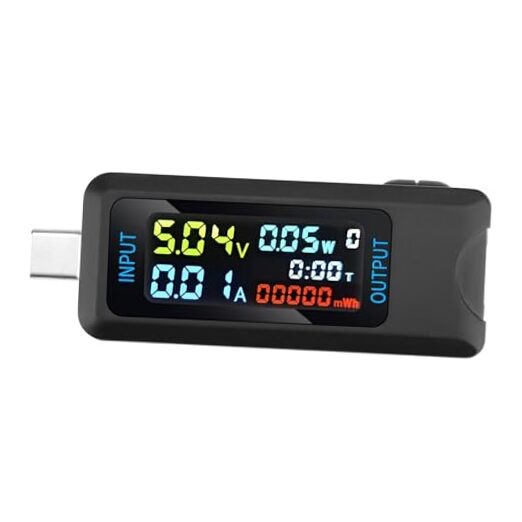 Tester Multi-Functional Digital Meter DC 4.5-36V 0-8A Current Voltage Type-C