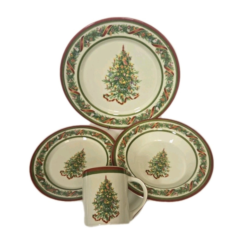 Vintage Christopher Radko Christopher's Tree 16 Piece Dinnerware Set Excellence