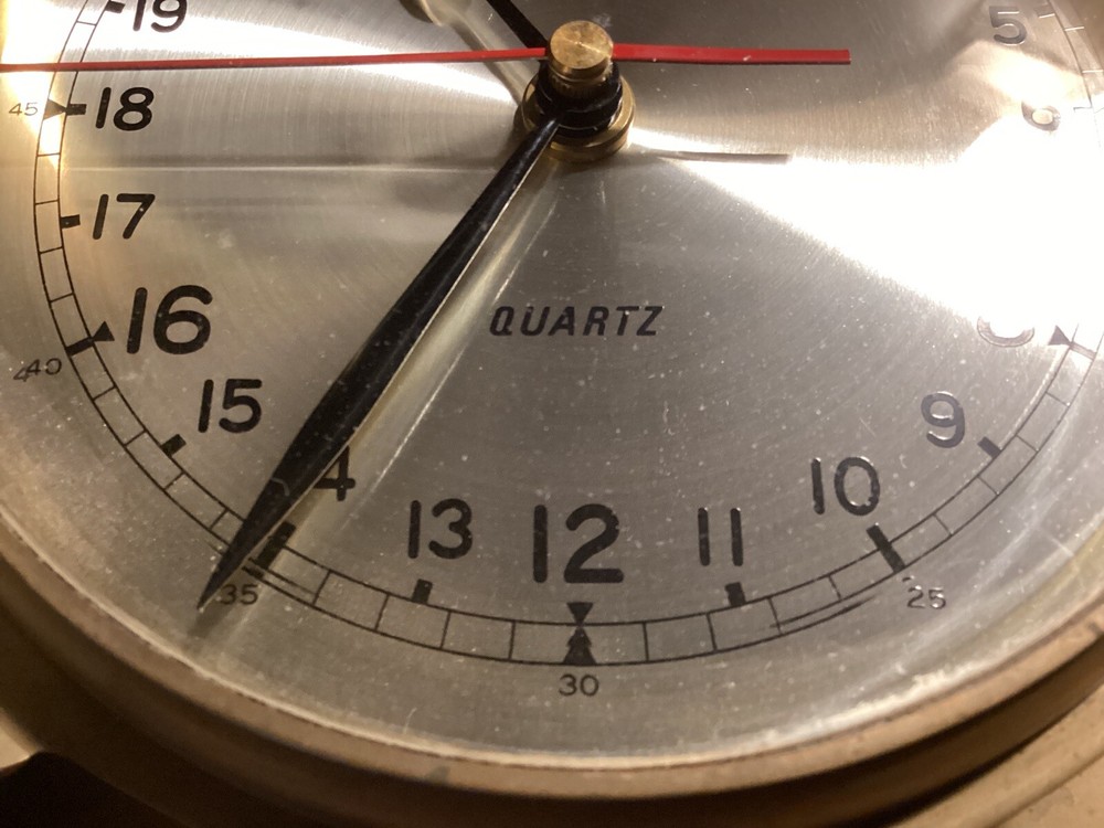 Vintage Accuracy Quartz Brass Clock