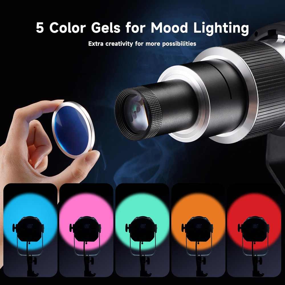 Professional Optical Snoot Attachment - Bowens Mount Spotlight Projector with 35