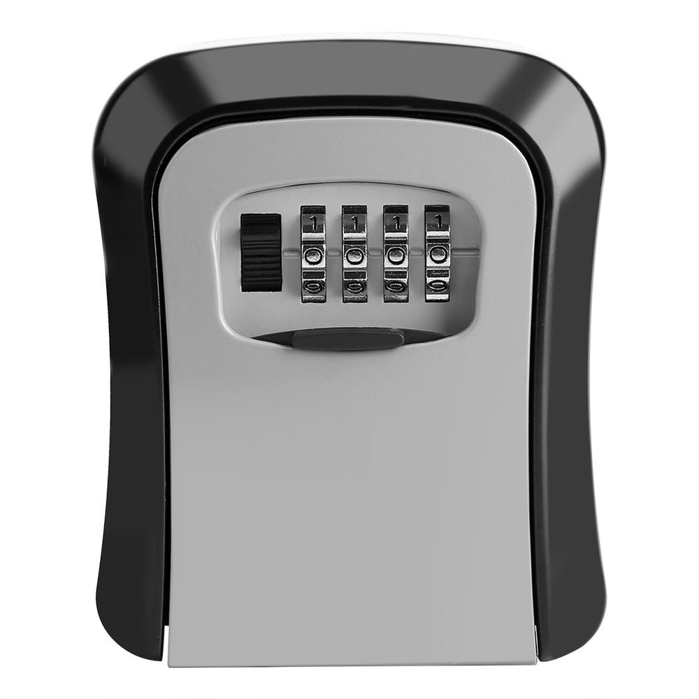 4-Digit Combination Key Lock Box Wall Mount Security Lockbox for 5 Keys