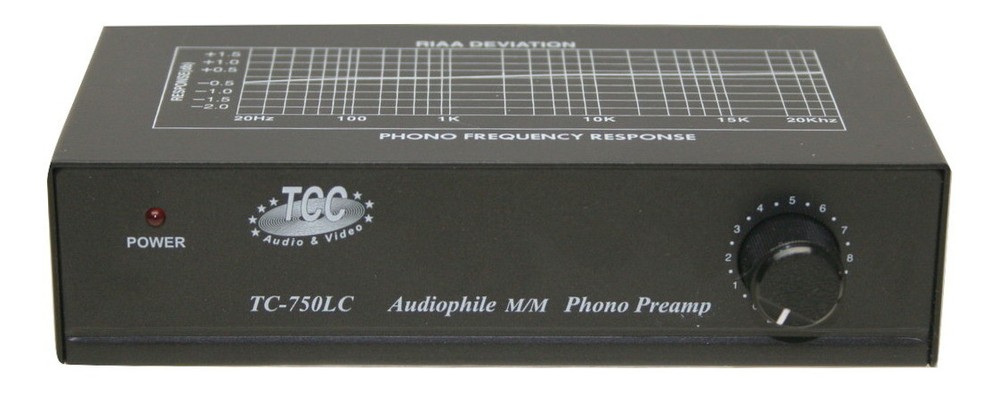 Technolink TC-750LC RIAA Phono Preamp w/ Output Level Control; BLACK VERSION