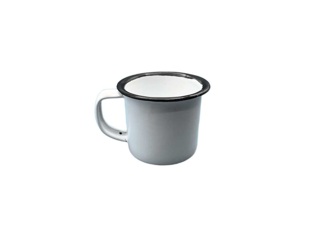 Bene Casa Mini White Enamel Espresso Cup, 3 oz 3 Pieces