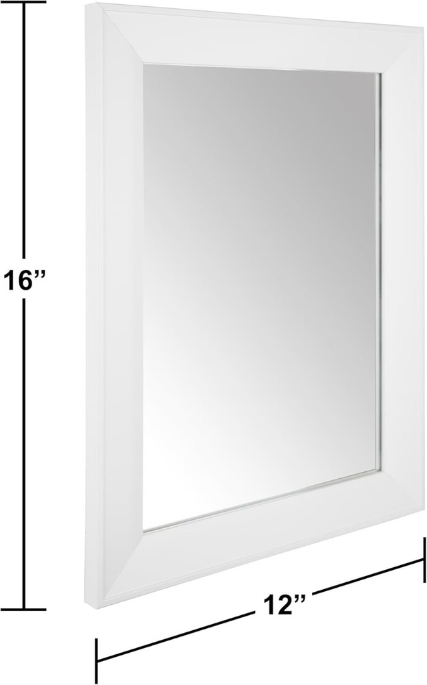 Rectangular Wall Mirror 12" x 16" Beveled Framed Mirror Bathroom Bedroom