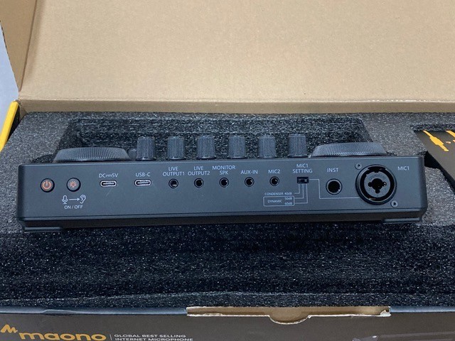 Maono Caster E2 Podcast Equipment Bundle with Dynamic Mic, Bluetooth, AME2C