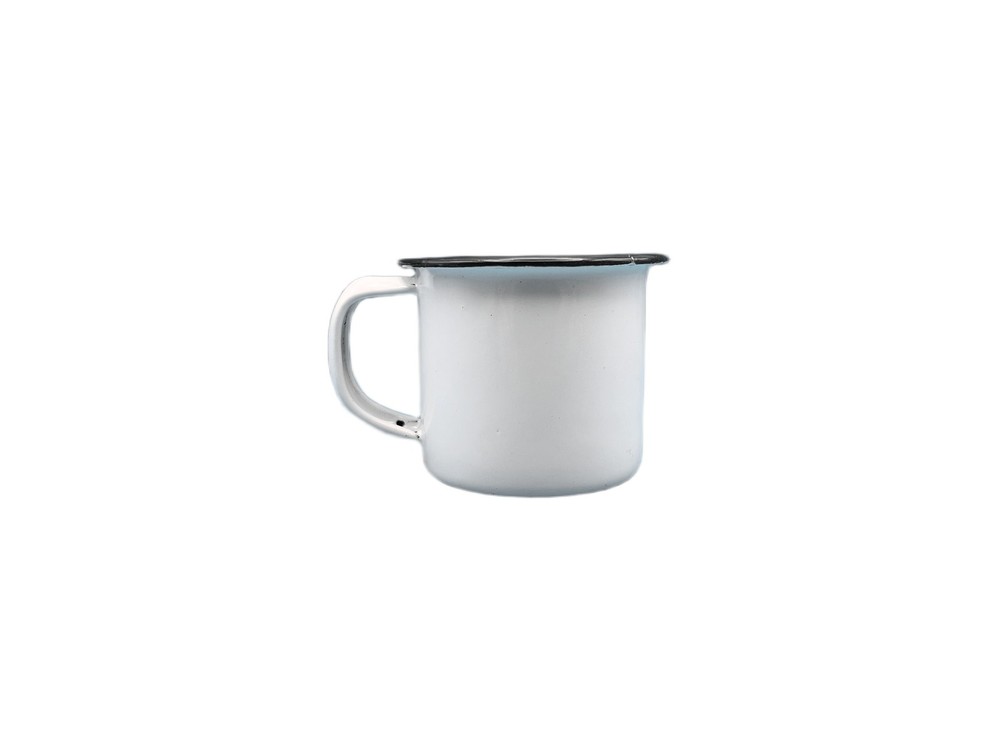 Bene Casa Mini White Enamel Espresso Cup, 3 oz 3 Pieces