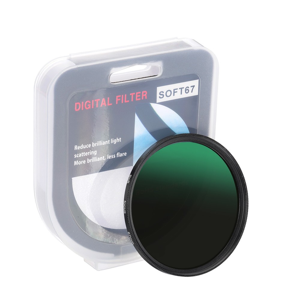 67mm Mist Filter Soft Diffusion Filter Fog Effect Camera Lens Black