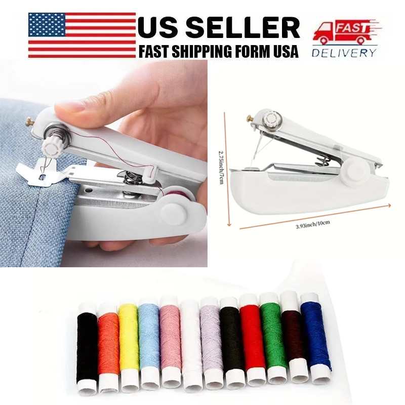 Portable Handheld Sewing Machine DIY Mini Sewing Stitching Machine Quick Sewing