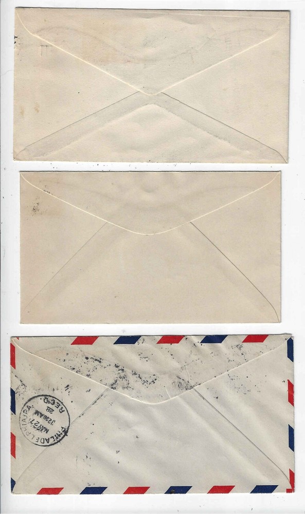 FDC's #645 x 7 cancels -- Valley Forge