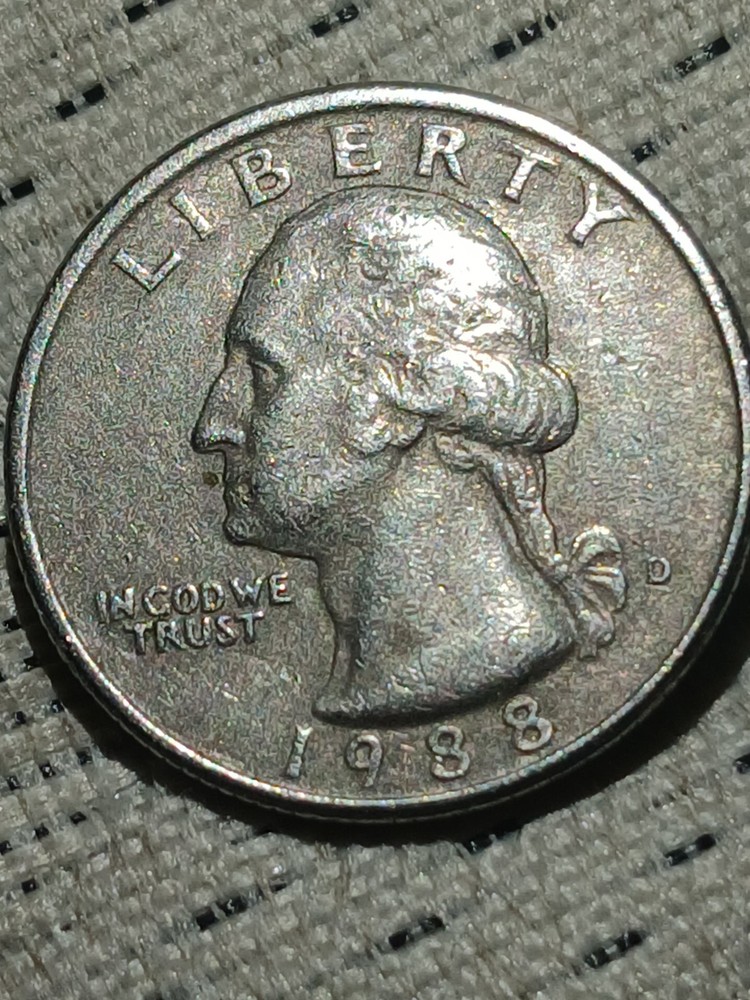 1988 RARE D MINT QUARTER WITH  DIE ERRORS, IN PRECISE CONDITION +ECT