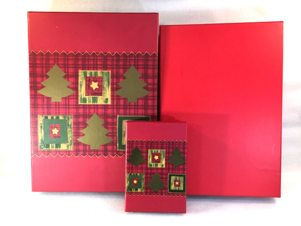 3 Christmas Nesting Gift Boxes