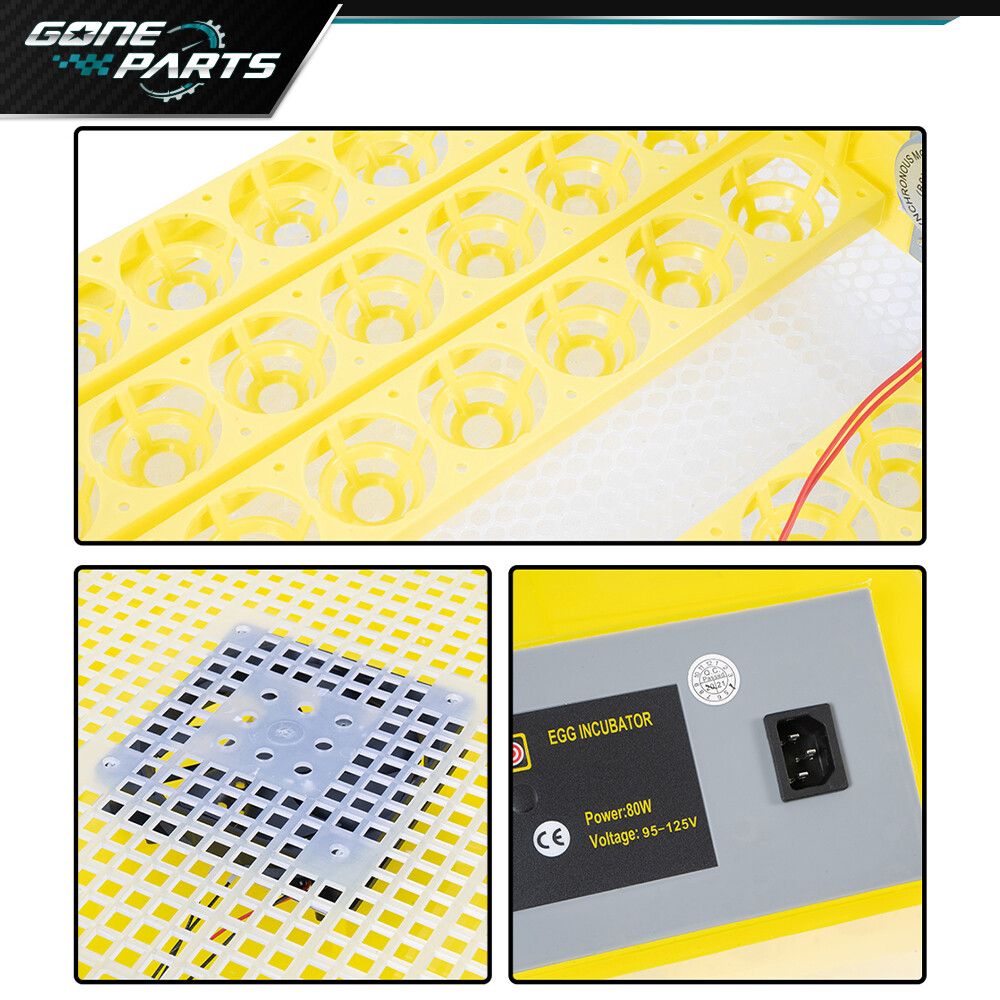 For 48 Digital Egg Incubator Hatcher Automatic Egg Turning Temperature Control