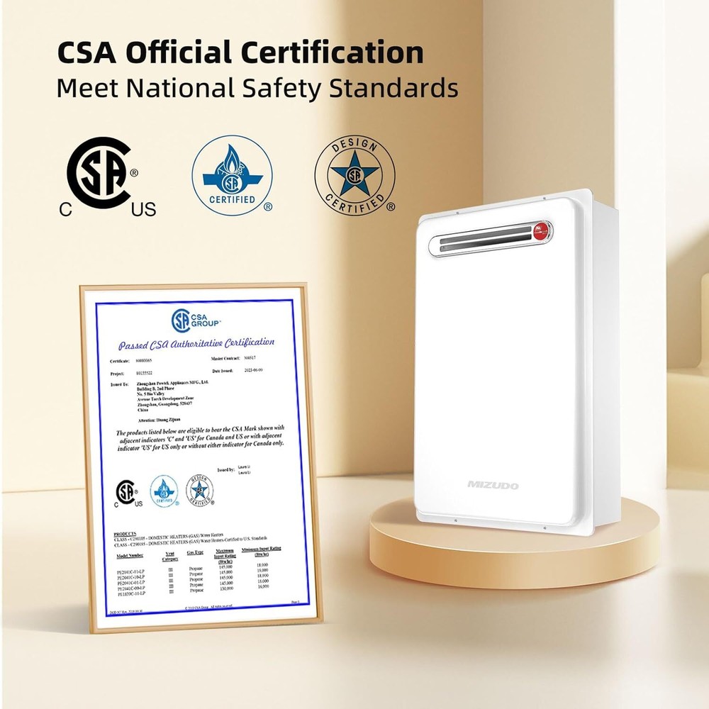 16L Natural Gas Tankless Water Heater Outdoor 120,000BTU With Remote Control