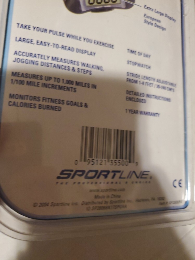 SPORTLINE Proline 355 pulse Rate Pedometer New 2004