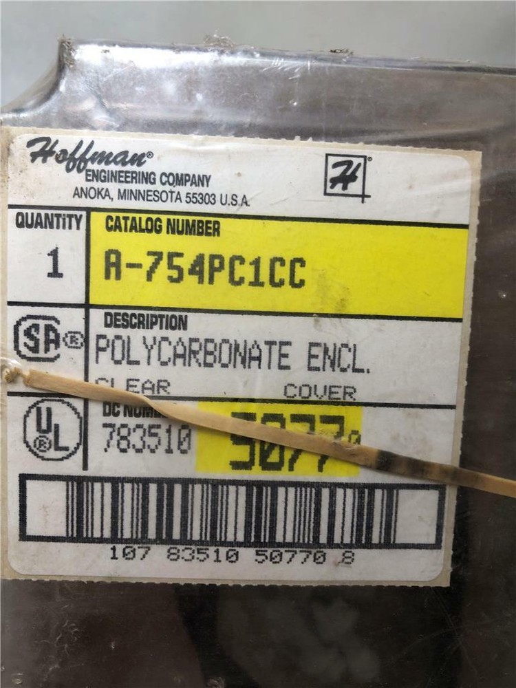 Hoffman Polycarbonate Enclosure A-754PC1CC