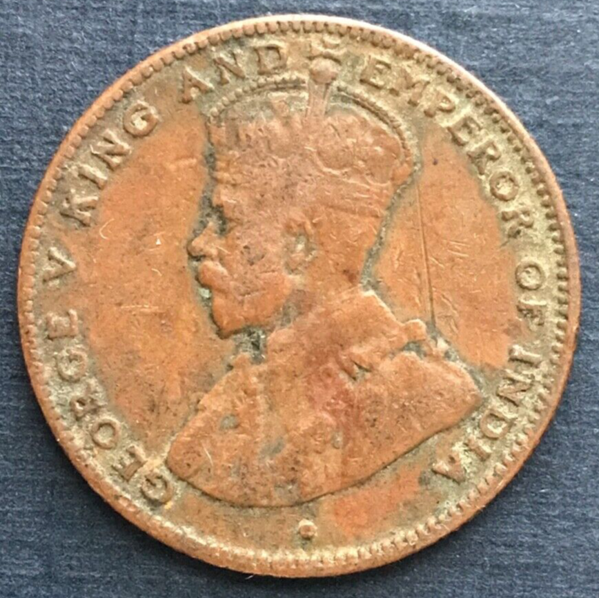 🇲🇾🇲🇾🇲🇾 1916 STRAITS SETTLEMENTS 1/2 CENT ½ Cent - George V 🇲🇾🇲🇾🇲🇾