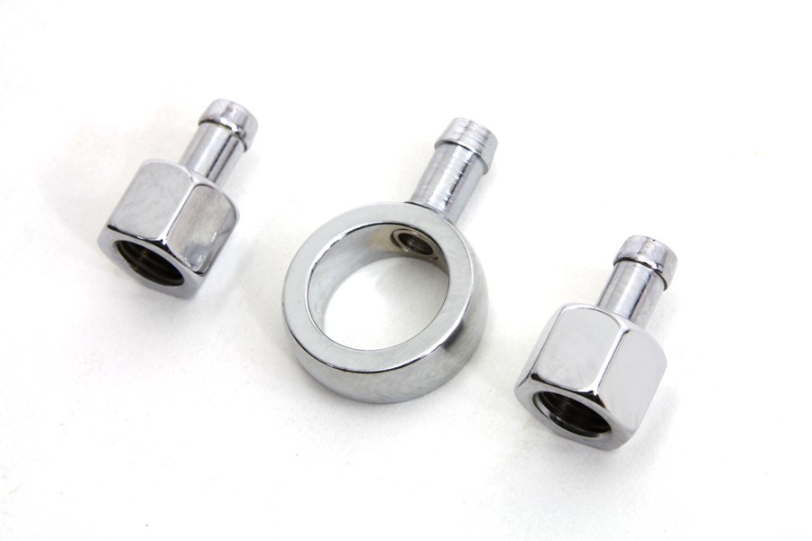 Chrome Gas Tank Fitting Kit for Harley-Davidson