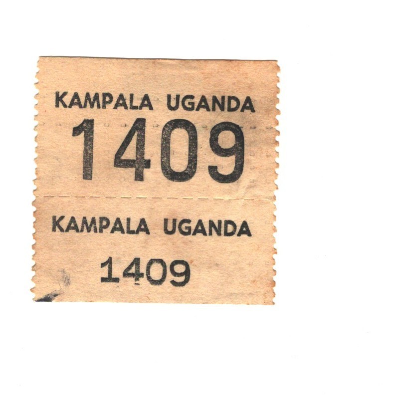 KAMPALA UGANDA USED  REGISTERED LABEL