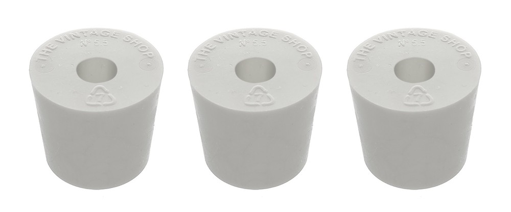 Home Brew Ohio #5.5 Drilled Rubber Stopper Set of 3