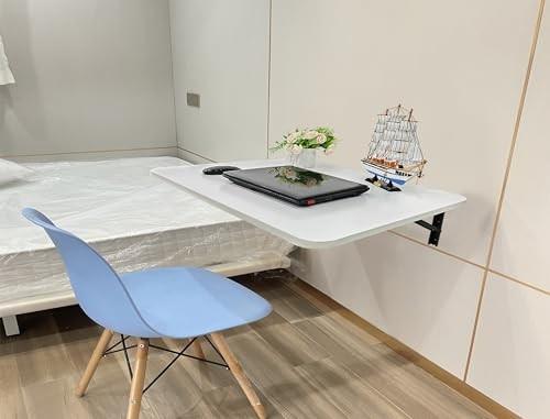 31 "x22.8 Wall Mounted Folding Table with Foldable Bracket, Suitable for White
