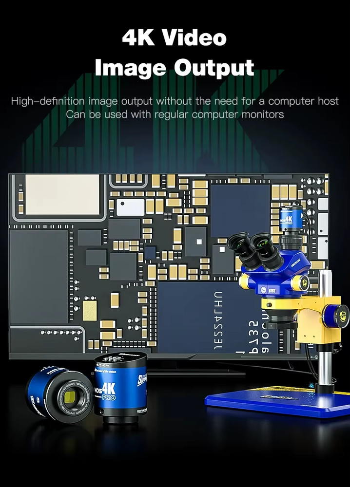 55MP Microscope Camera HD 4K HDMI & Type-C Remote Control |C/CS Lens