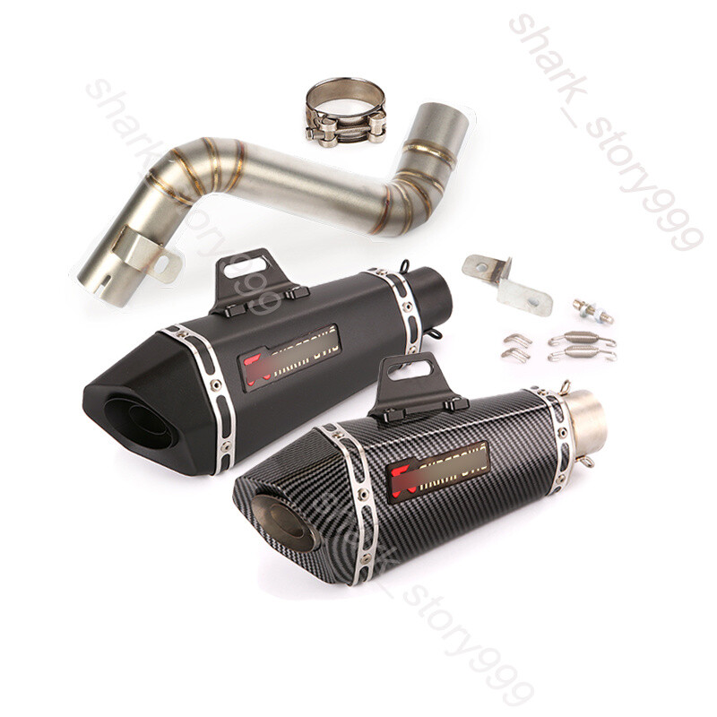 Modified For 2012-16 390 Duke 200 Duke Exhaust Muffler Tips System Mid Link Pipe