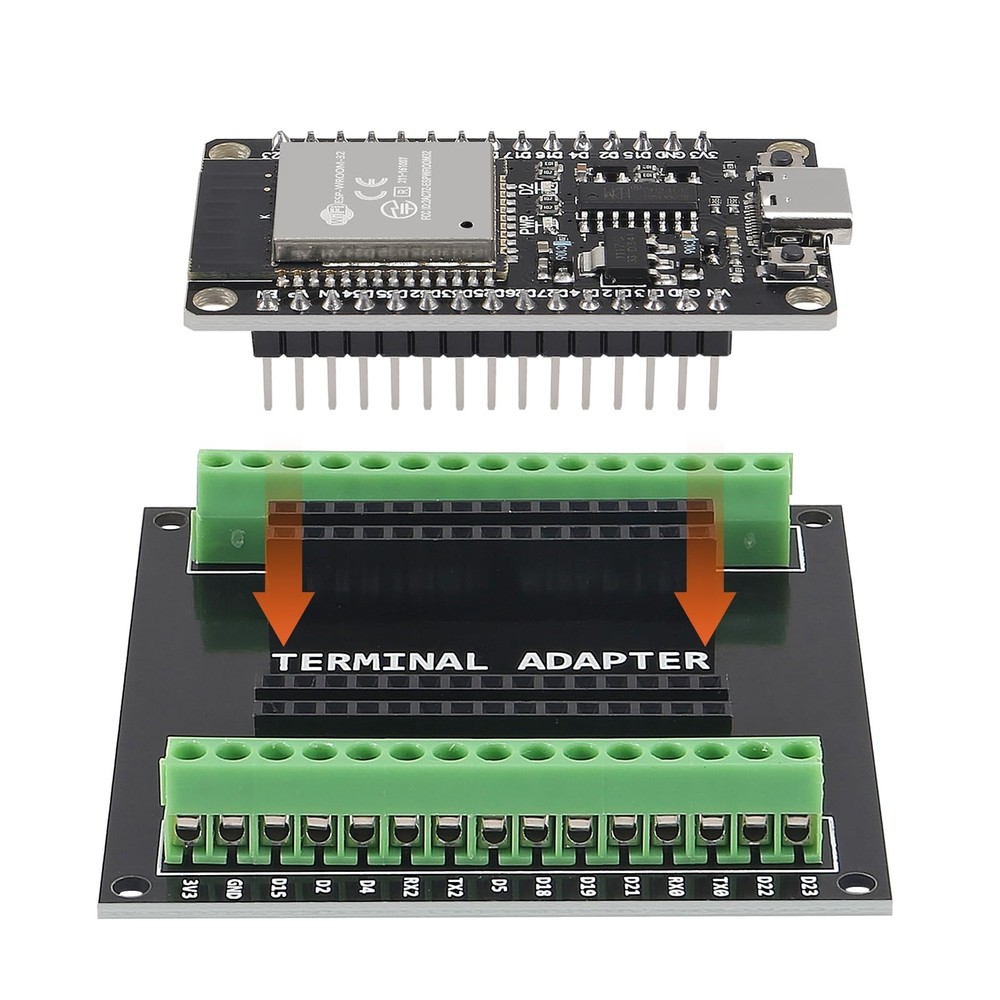 2 Pack ESP32 Development Boards CP2102 WiFi Bluetooth Dual Core with GPIO Board