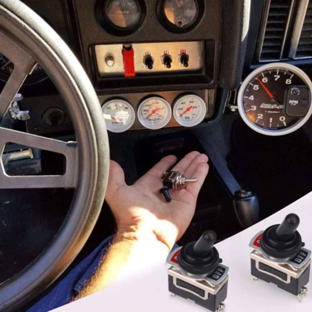 1PCS Waterproof Latching Reverse Polarity Switch Double Reset Snow Plow Switch