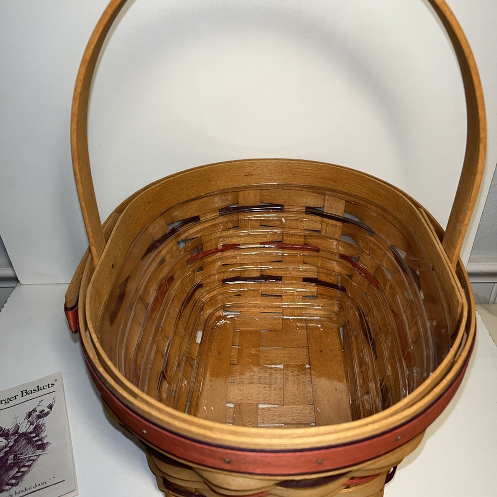 Longaberger 1995 "HAPPY EASTER" Basket~ With Protector & Original Paperwork
