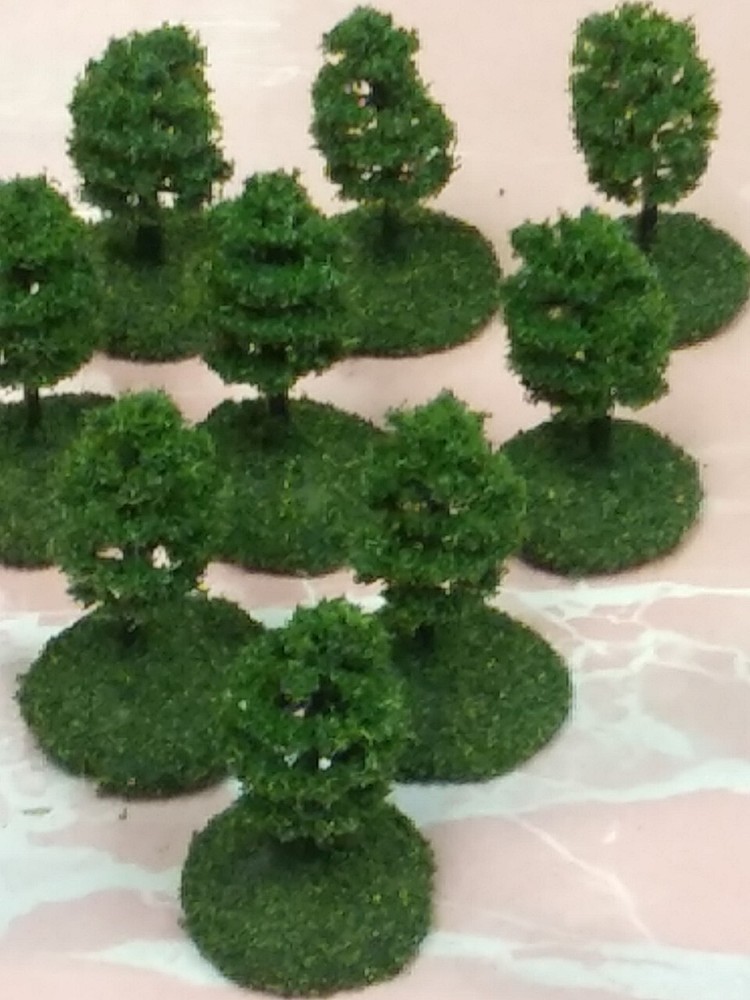 10 based Landscape Model Shade Trees wargaming scenery terrain micro armor 1.25"