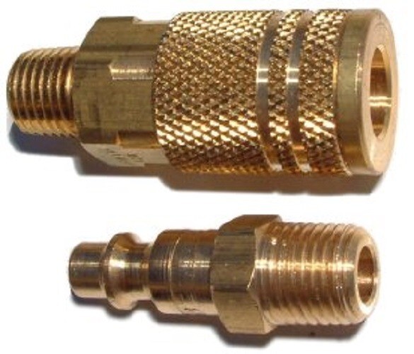 1/4" Brass Quick Release Coupling Set