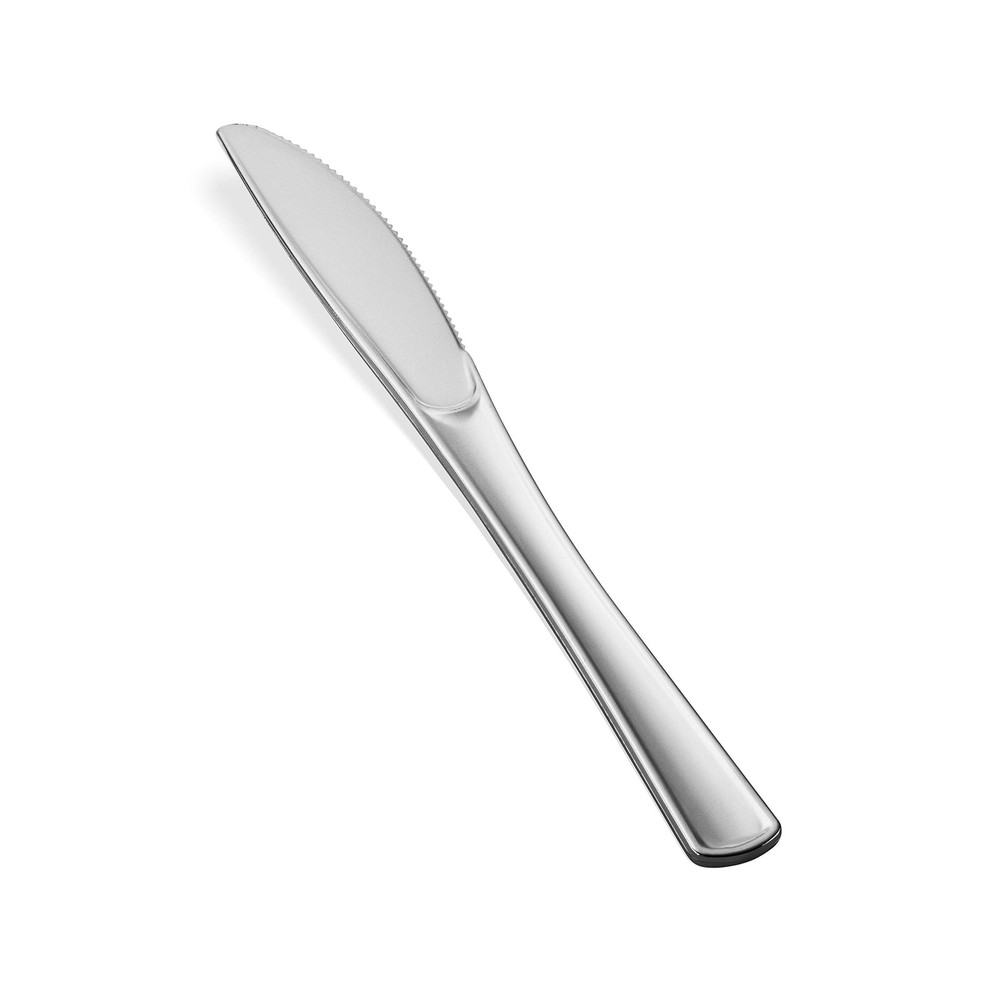 150 Silver Plastic Silverware Set - Disposable Flatware Standard,
