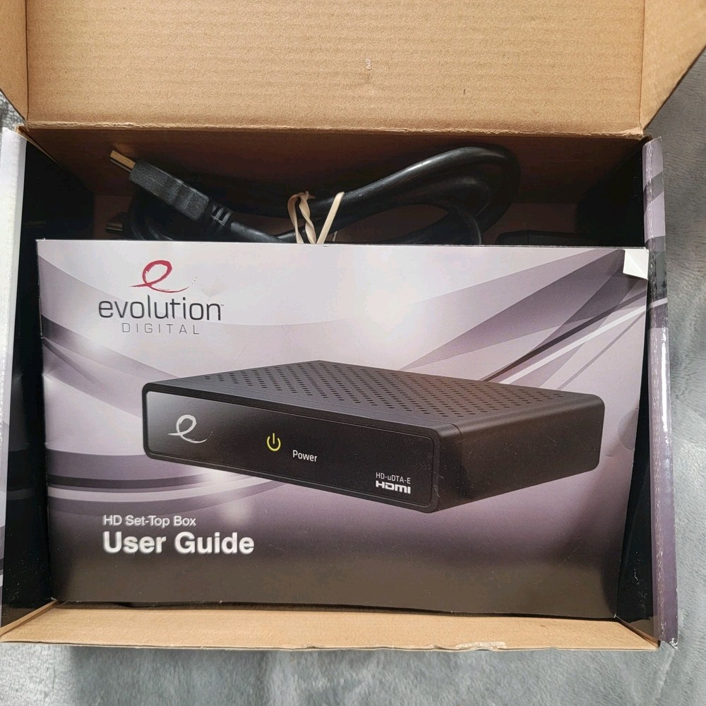 Evolution Digital HD Set Top Box DMS2004UHD w/ Remote HDMI & Adapter