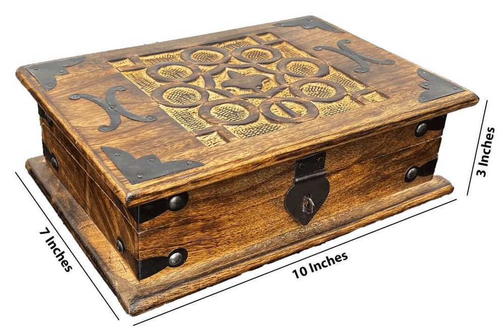 Antique Style Mango Wood Book Type Box