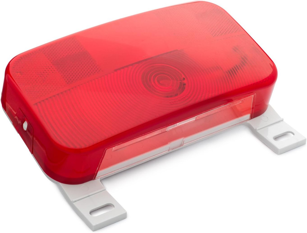 Lumitronics Red Surface Mount Light, License Bracket and License Light, Stop