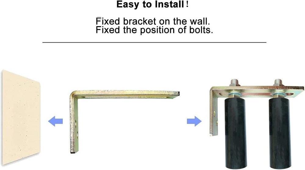Universal 6" Heavy-Duty Slide Gate Roller with Adjustable Nylon Dual Rollers