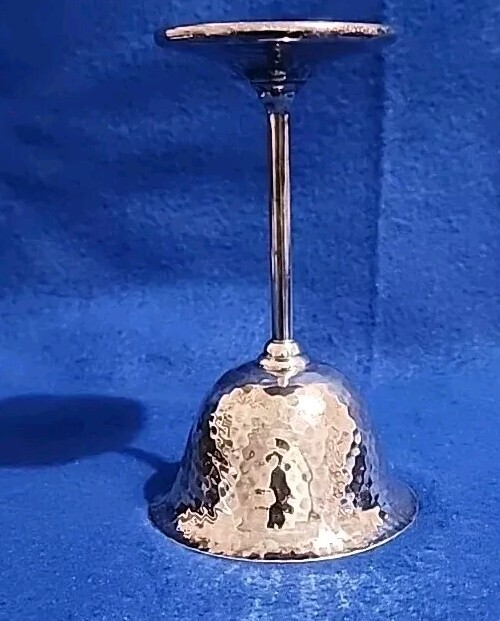 Vintage Silver Plate Goblet Hand Hammered 5.25"