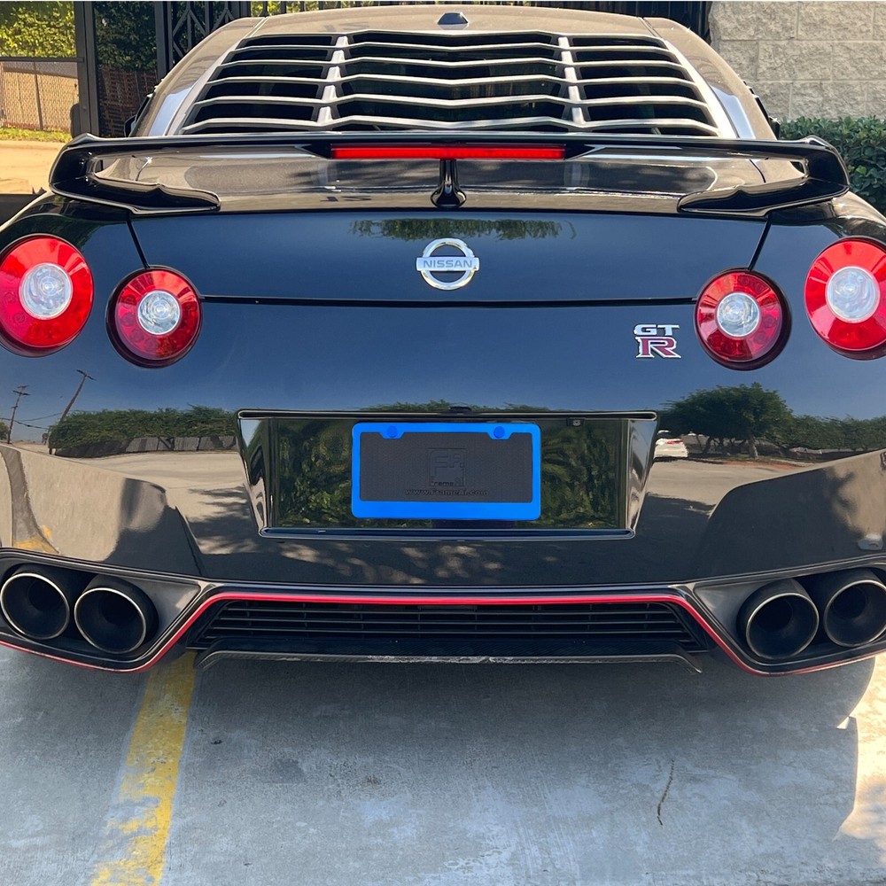 Star Pattern Laser Etch License Plate Frame Metal Screw Cap Silicone Back guard