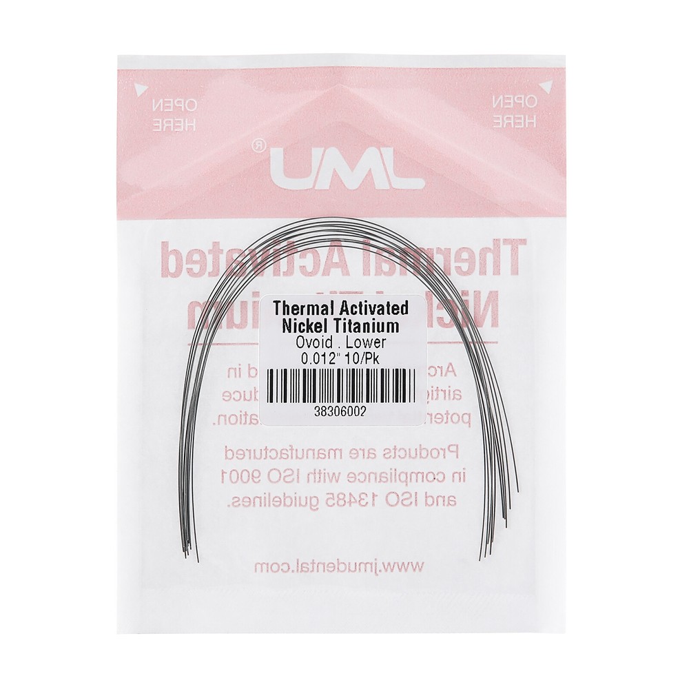 10pcs Orthodontic NiTi Archwire Activated Ovoid Thermal Form Round/Rectangular