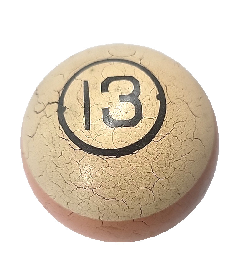 Vintage Clay Billiard Ball #13