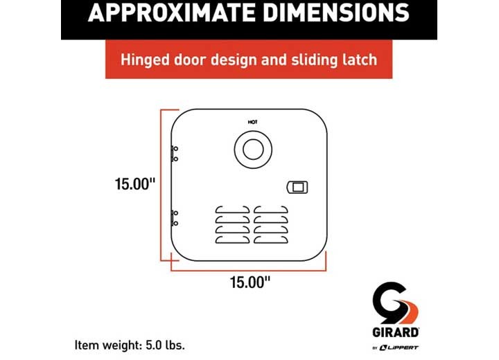 Girard 2022107535 Door Kit - Small - White 2GWHD