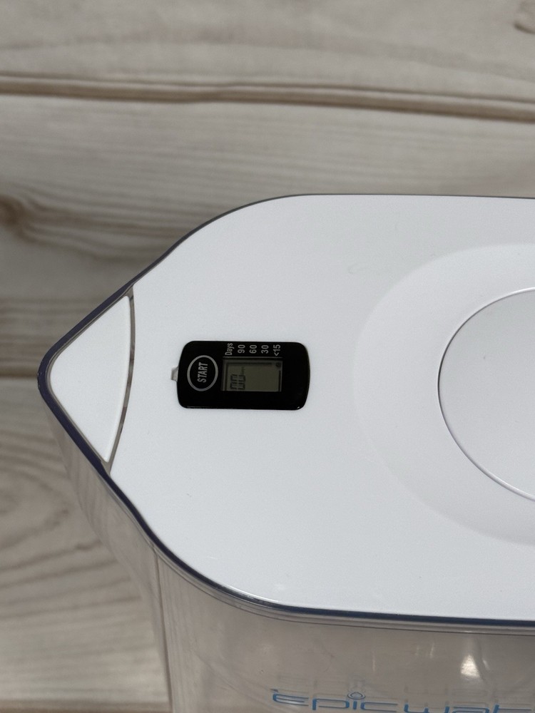 Epic Pure Drinking Water Filter Pitcher BPA Free with Digital Filter Countdown