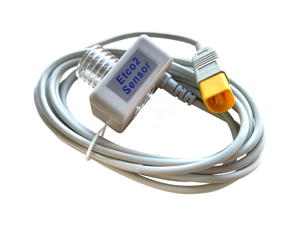 Philips Compatible End Tidal CO2 EtCO2 Sensor Mainstream Capnography Kit, 8 Pins