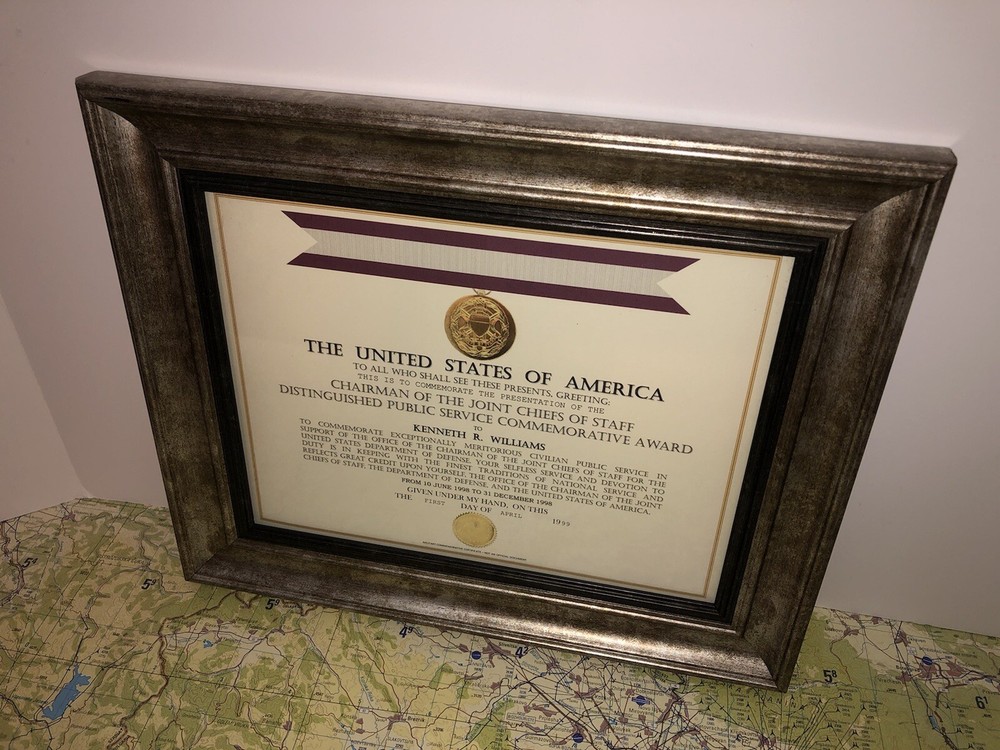 CJCS - COMMEMORATIVE AWARD FOR DISTINGUISHED PUBLIC SERVICE CERTIFICATE ~ Type-1