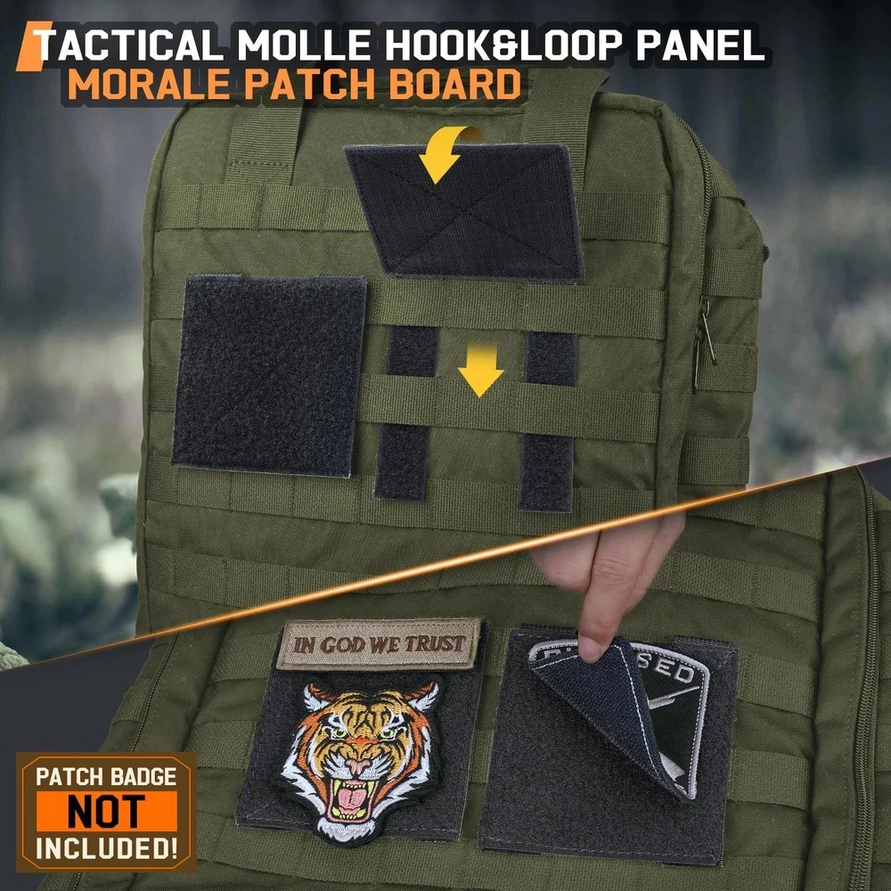 2Pack Molle Patch Panel Hook&Adapter Panel for DIY Patch Badges Tactical Molle..